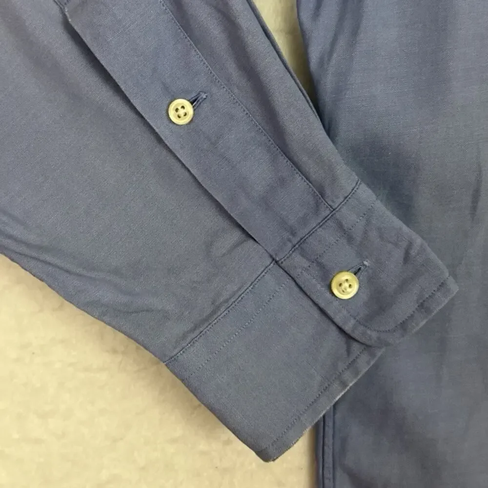 Ralph Lauren Yarmouth Men’s 16-33 Blue Pinpoint Oxford Button Down Shirt